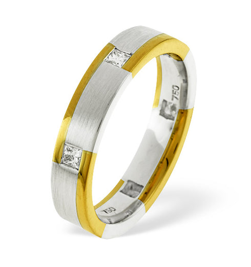 Mens 0.28ct H/Si Diamond 18K Gold Dress Ring